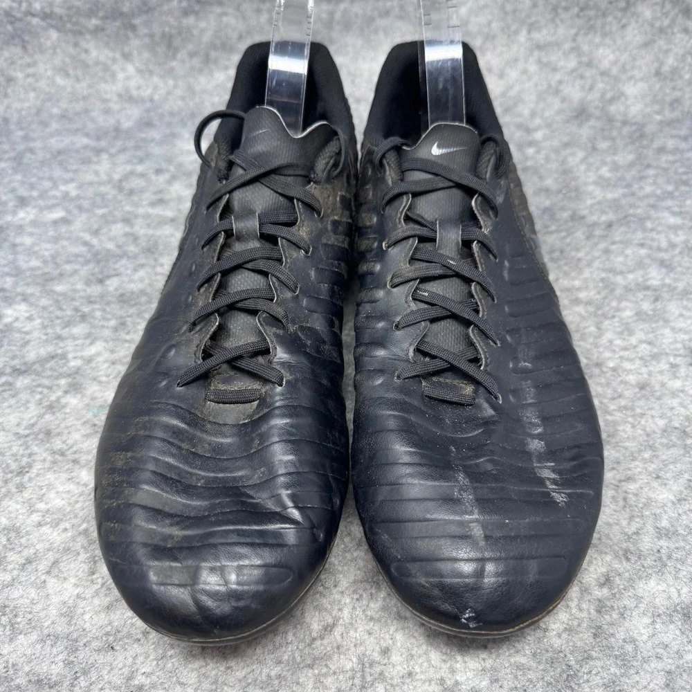 Nike Tiempo Legend 7 Soccer Cleats Mens Sz 12 FG AO2597-001 Blackout Black